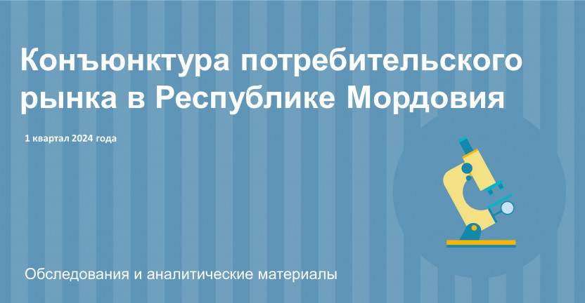 Конъюнктура потребительского рынка в Республике Мордовия в 1 квартале 2024 года